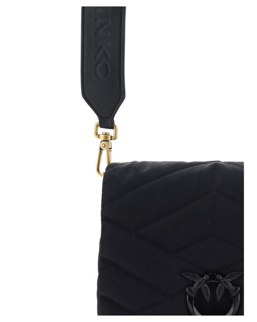Pinko Black Love Click Puff Crossbody Bag