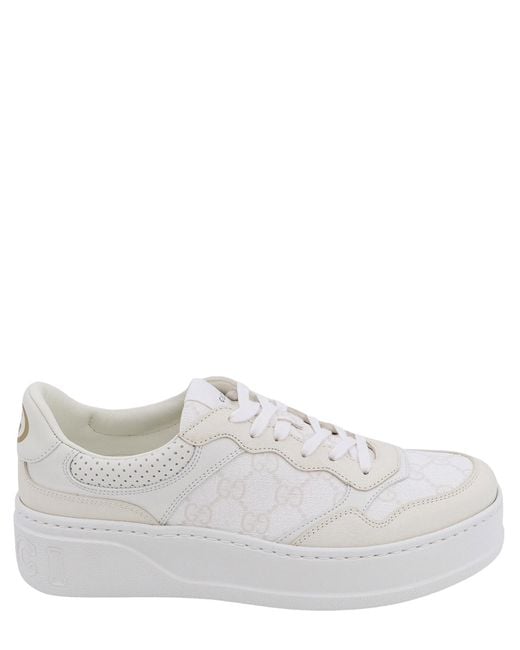 Gucci White GG Marmont Sneakers