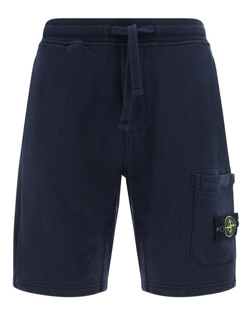 Stone island shorts best sale blue