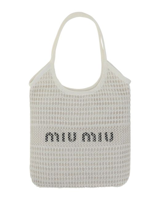 Miu Miu White Tote Bag