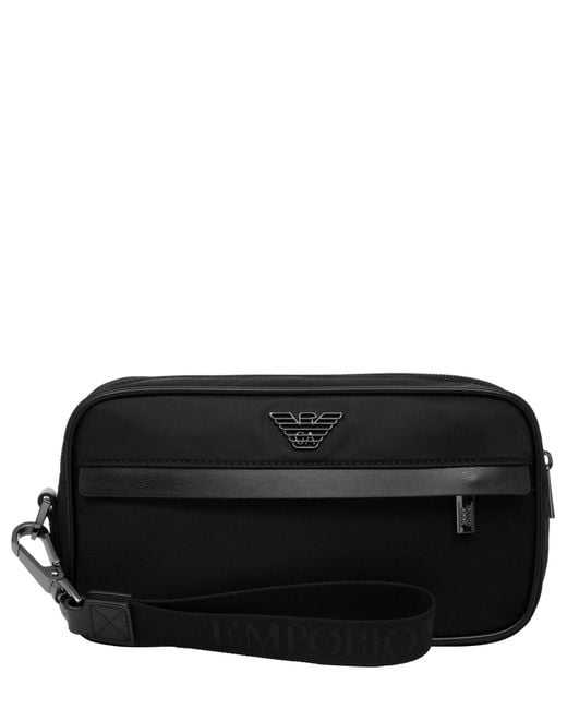 Emporio Armani Black Toiletry Bag for men