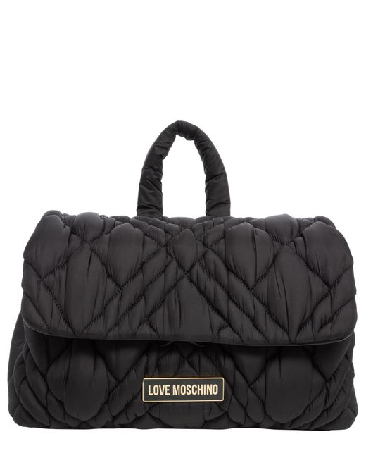 Love Moschino Black Puff Backpack