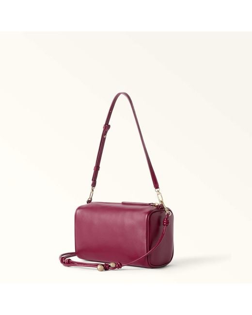 Furla Red Talia Crossbody Rododendro Nappa Leather