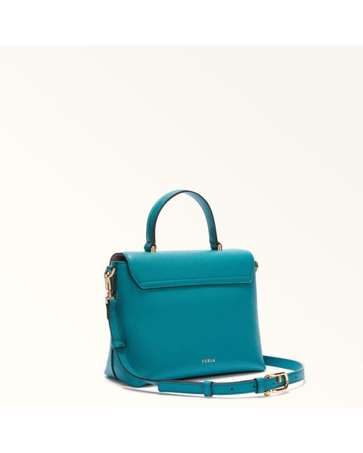 Furla Blue Moonlight Top Handle Amatore Night Calf Leather
