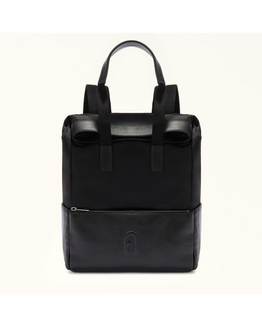 Furla Black Urban Backpack Nero Nylon for men