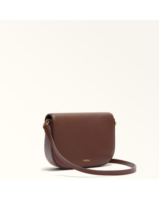 Furla Brown Moonlight Crossbody Cioccolato Night Calf Leather