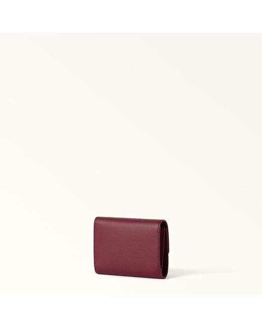 Furla Iride Compact Wallet Ciliegia D Textured Leather