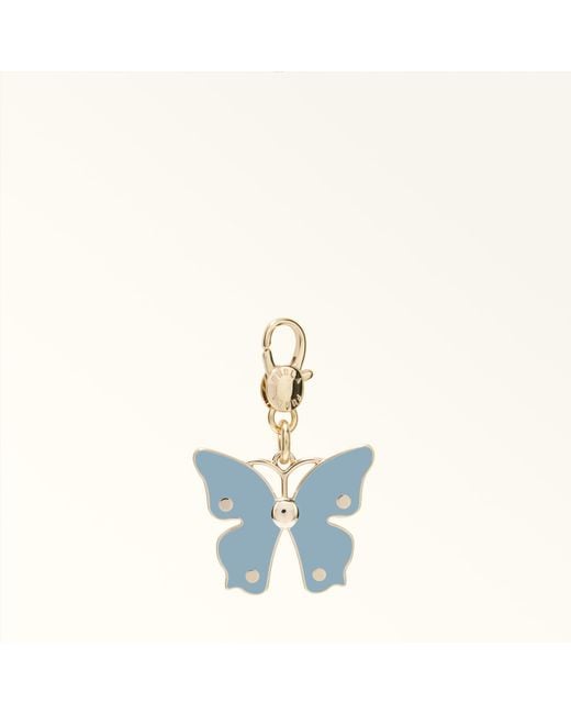 Furla Blue Hashtag Charm Carta Da Zucchero Metal + Enamel