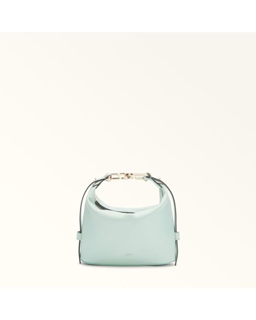 Nuvola Mini Sac Laguna Cuir De Veau Claris Lux Femme Furla en coloris Green