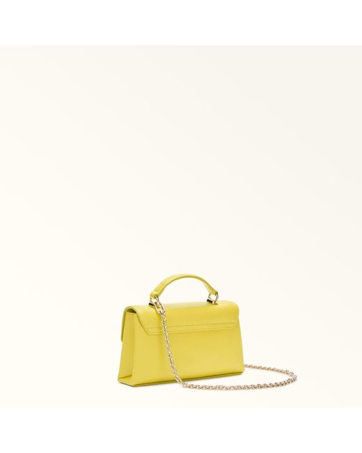 Furla Yellow 1927 Mini Bag Textured Leather