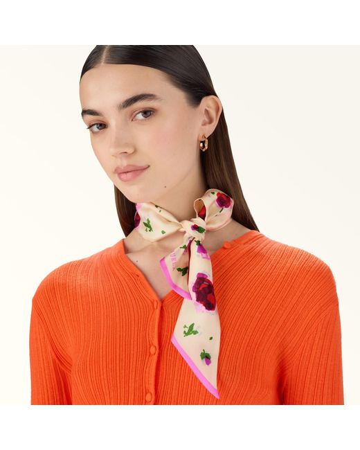 Furla Natural Metropolis Bandeau Toni Ribes Fiori Leggeri Print Silk Twill