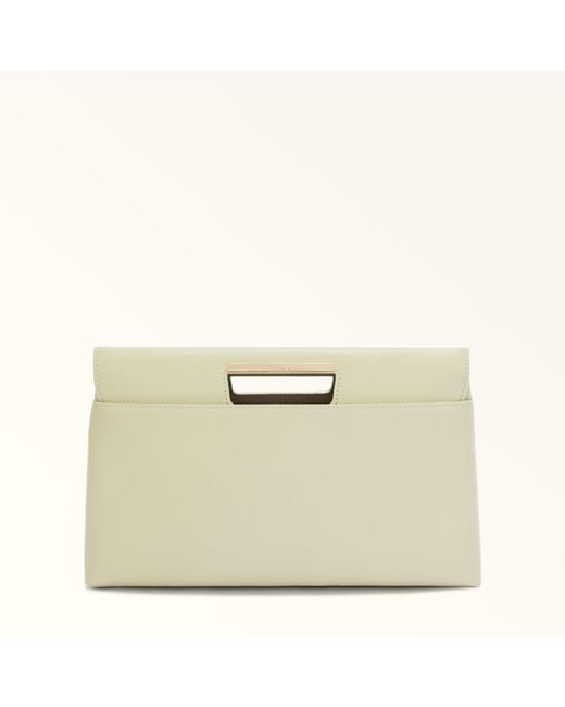 Furla Natural Giada Pouch Light Salvia Sidney Calf Leather