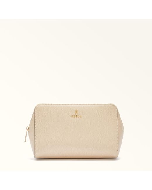 Furla Natural Camelia Cosmetic Case Ballerina I Textured Leather