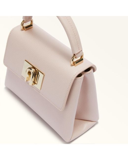Furla Natural 1927 Top Handle Mini Corolla Textured Leather