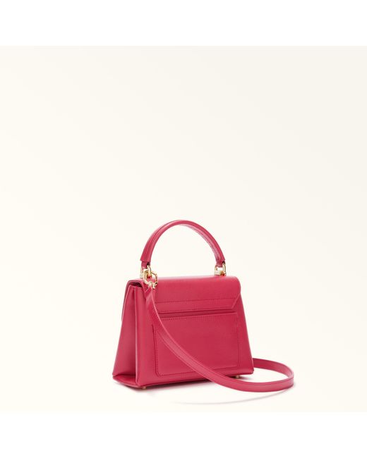 Furla 1927 Top Handle Mini Ruby Textured Leather