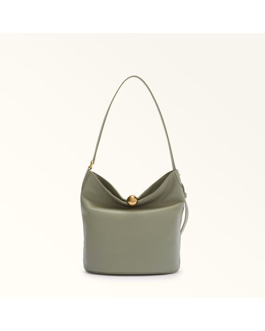 Sfera Soft Borsa A Secchiello Agave B Pelle Di Vitello Verona Donna di Furla in Gray