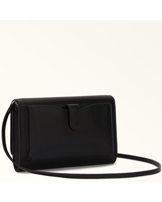 Camelia Portafoglio Con Catena Pelle Stampata Donna di Furla in Black