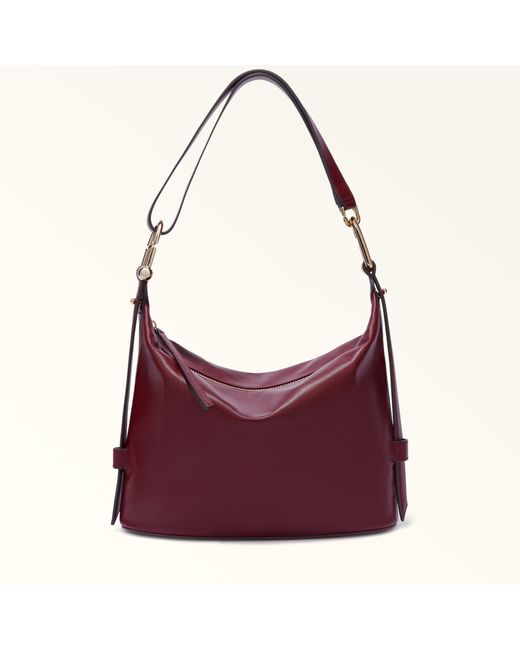 Furla Purple Nuvola Shoulder Bag Ribes G Claris Lux Calf Leather