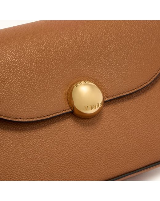 Furla Brown Moonlight Crossbody Brandy Night Calf Leather