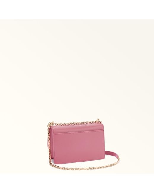 1927 Borsa A Tracolla Mini Blush Pelle Stampata Donna di Furla in Pink
