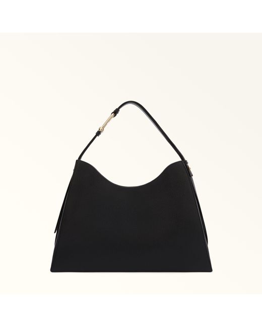 Nuvola Borsa A Spalla Pelle Di Vitello Granata Donna di Furla in Black