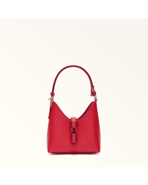 Furla Iride Mini Bag Ruby Textured Leather