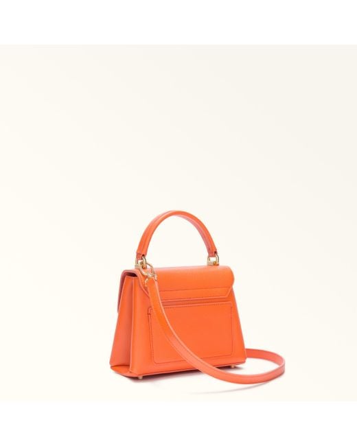 1927 Borsa A Mano Mini Paprika Pelle Stampata Donna di Furla in Orange