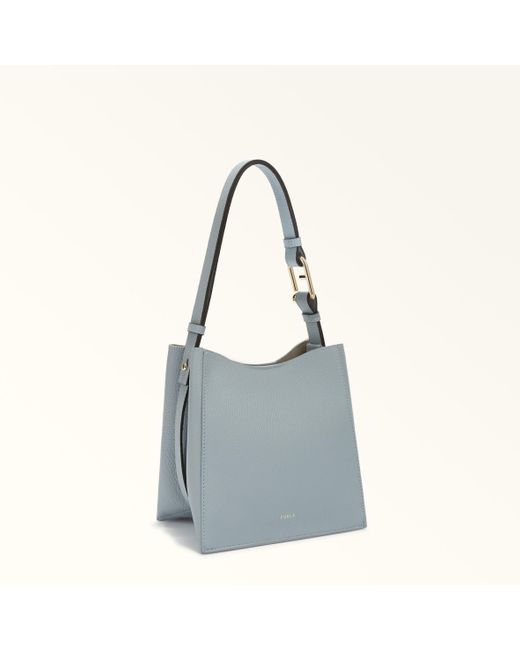 Nuvola Borsa A Secchiello Mini Nuvola Pelle Di Vitello Granata Donna di Furla in Gray