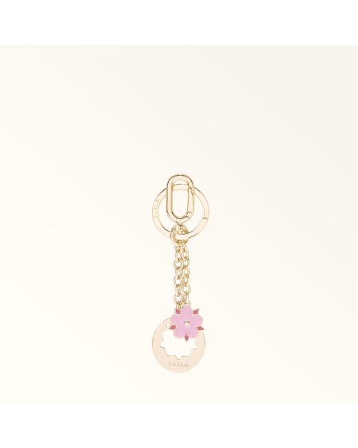 Crystal Portachiavi Sakura Metallo + Smalto Donna di Furla in Natural