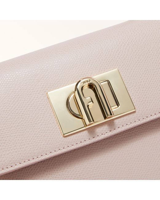Furla Natural 1927 Top Handle Mini Corolla Textured Leather