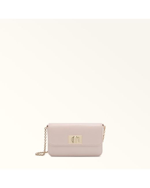 Furla Pink 1927 Mini Bag Corolla Textured Leather