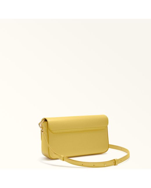 Iride Borsa A Tracolla Honey Pelle Stampata Donna di Furla in Yellow