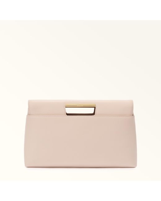 Furla Natural Giada Pouch Azalea Sidney Calf Leather