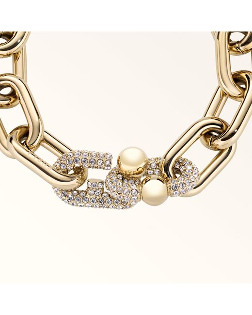 Furla Metallic Mianuvola Bracelet Color Oro Metal + Strass