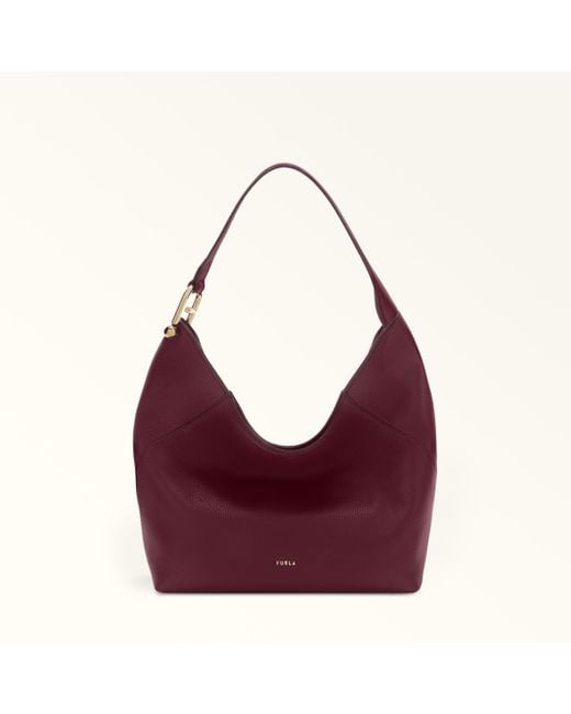 Furla Purple Lara Schultertasche Ribes G Genarbtes Kalbsleder Damen