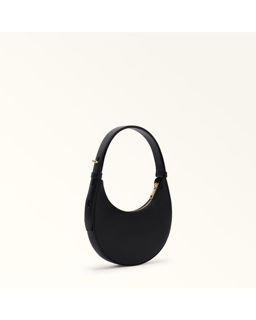 Furla Black Delizia Mini Bag Nero Soft Calf Leather