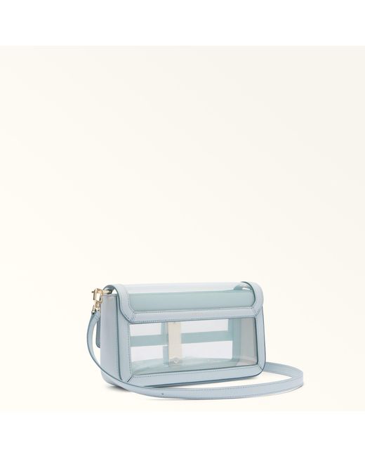 Furla Blue Iride Crossbody Toni Artemisia Tpu Fabric + Sidney Calf Leather
