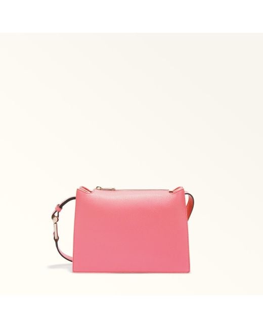 Nuvola Borsa A Tracolla Flamingo Pelle Di Vitello Granata Donna di Furla in Pink