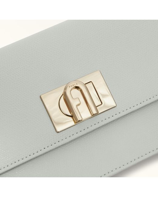 Furla White 1927 Crossbody Mini Color Cristallo D Textured Leather