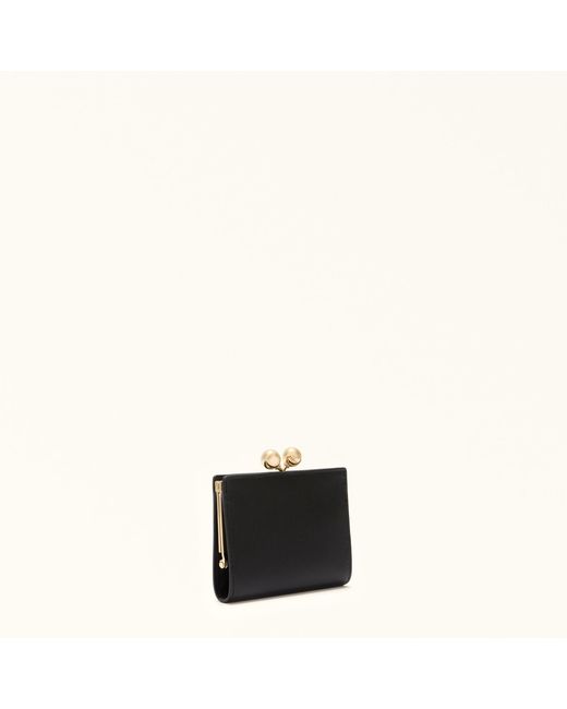 Furla Black Dots Coin Case S Nero Sidney Calf Leather