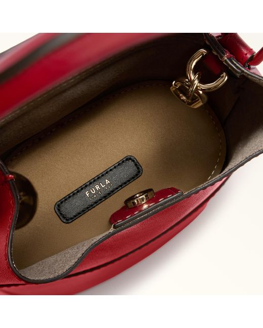 Furla Red Sfera Mini Bag Lacca Napoli Double Calf Leather