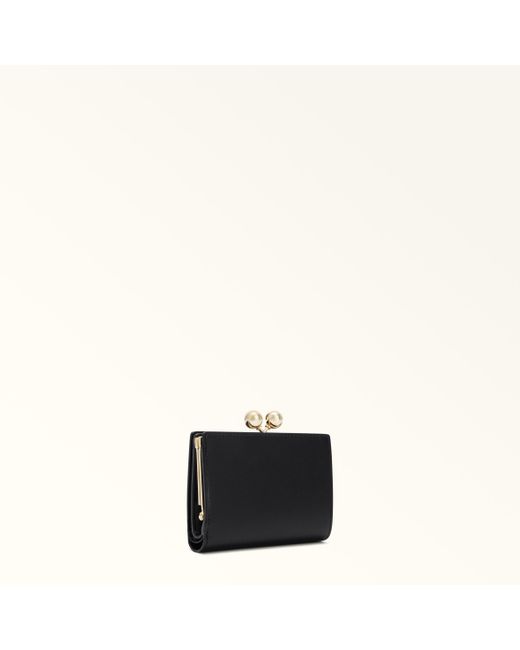 Dots Portafoglio Compatto Pelle Di Vitello Sidney Donna di Furla in Black