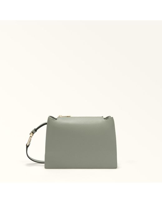 Furla Gray Nuvola Umhängetasche Agave B Genarbtes Kalbsleder Damen