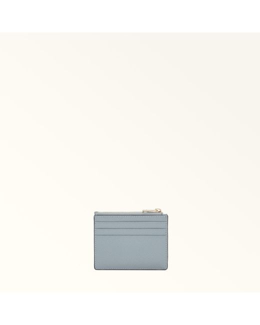 Furla Gray Camelia Kartenetui Nuvola Strukturiertes Leder Damen