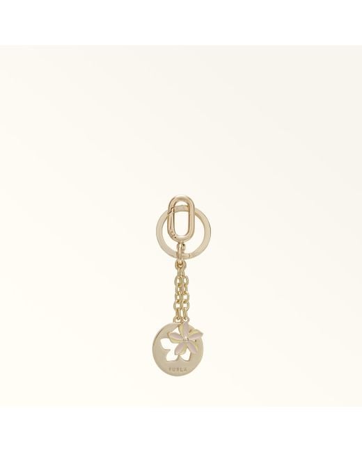 Furla Metallic Crystal Keyring Freesia Metal + Enamel