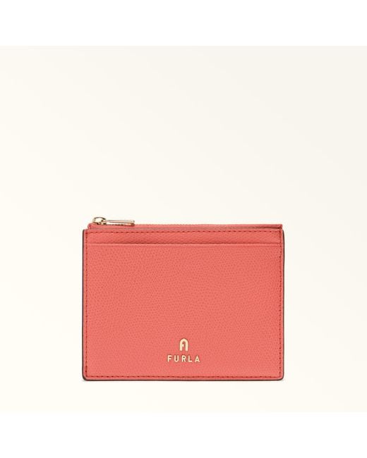 Furla Camelia Card Case Aperitivo Textured Leather