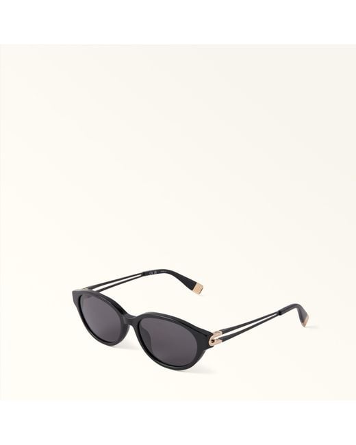 Furla Gray Sunglasses Nero Metal + Metal