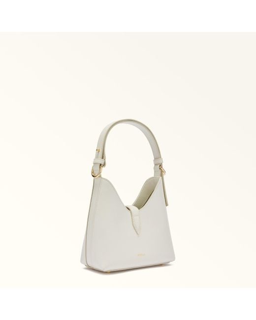 Iride Mini Sac Panna Cuir Texturé Femme Furla en coloris White