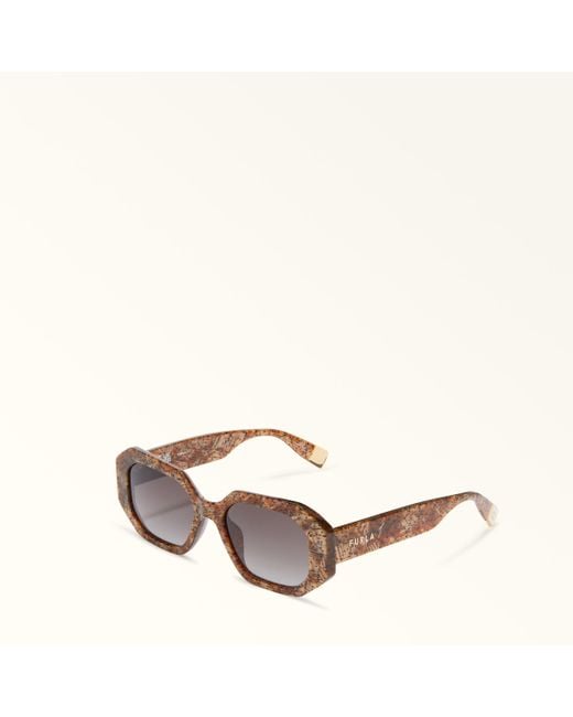 Furla Brown Sonnenbrille Color Conchiglia Hochwertiges Acetat Damen