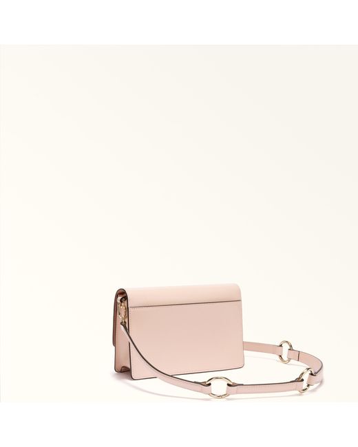 Furla Pink 1927 Crossbody Mini Dusty Calf Leather